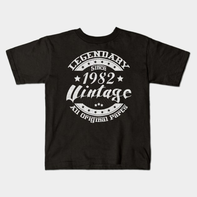 Legendary Since 1982. Vintage All Original Parts Kids T-Shirt by FromHamburg